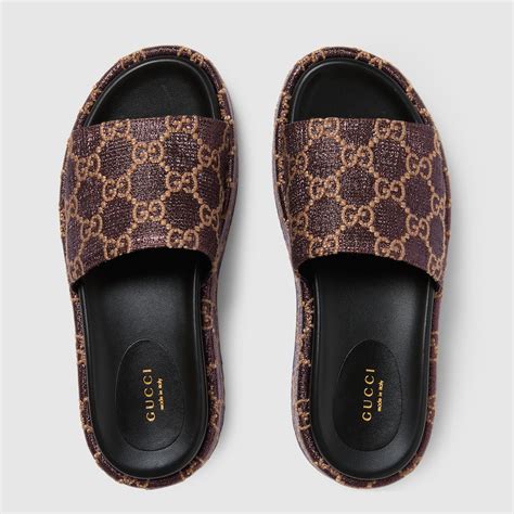 2829 gucci brown sandle|gucci slide sandals.